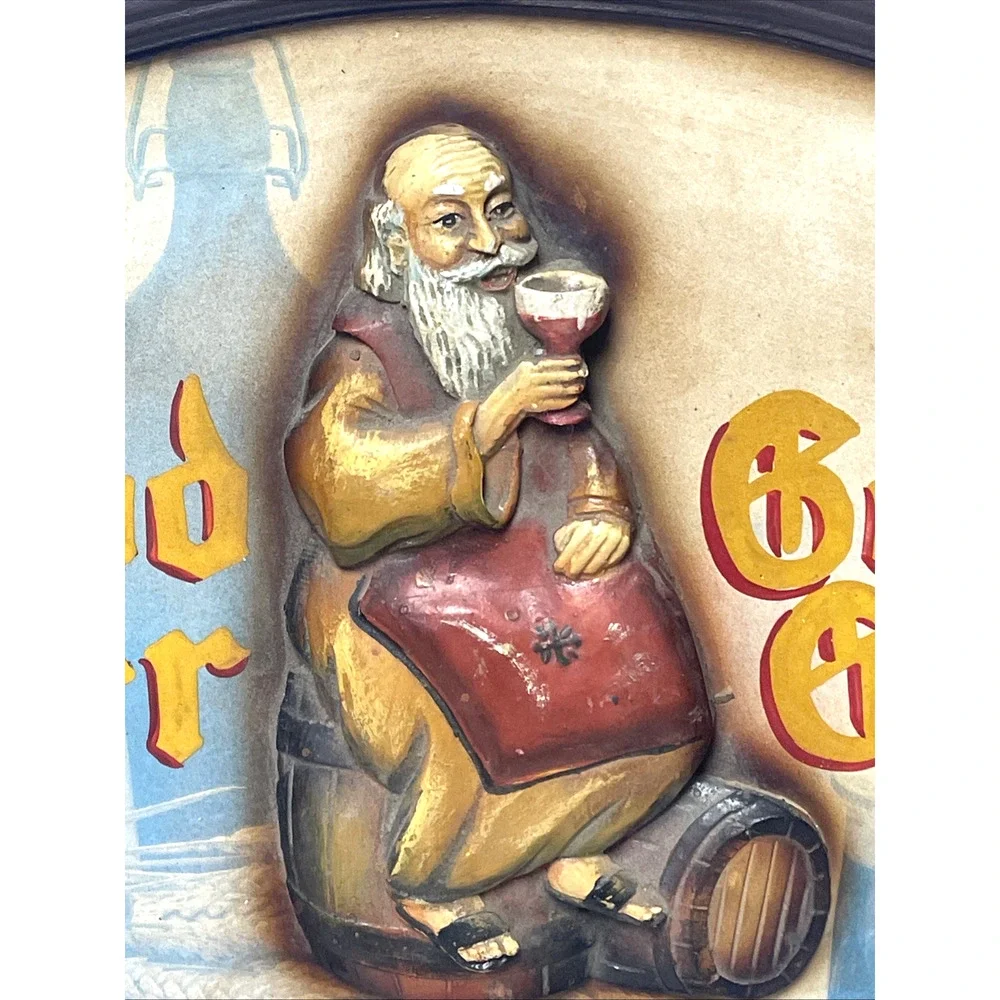 Vintage Good Cheer Always On Tap Here Wooden Beer Pub Sign Bar Wall Decor 23”